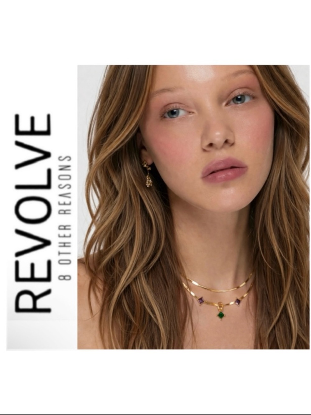NWT Revolve x 8 Other Reasons Wicked Elphaba Twisted Double Snake Chain Necklace